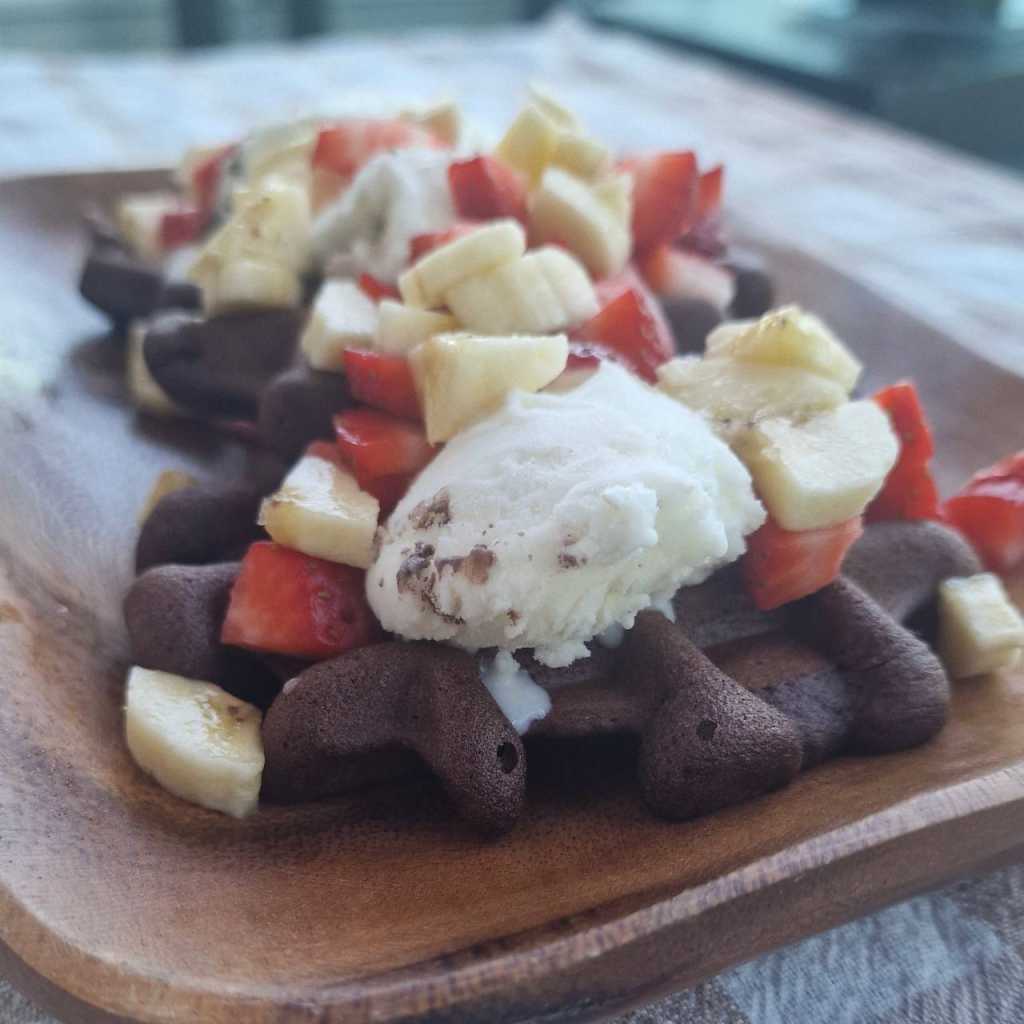 chocolate waffles with rice flour