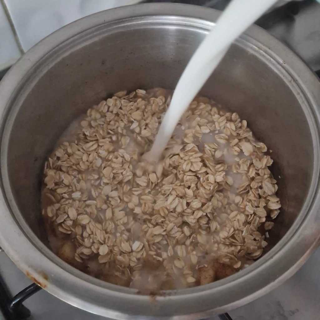 oatmeal with cinnamon rear