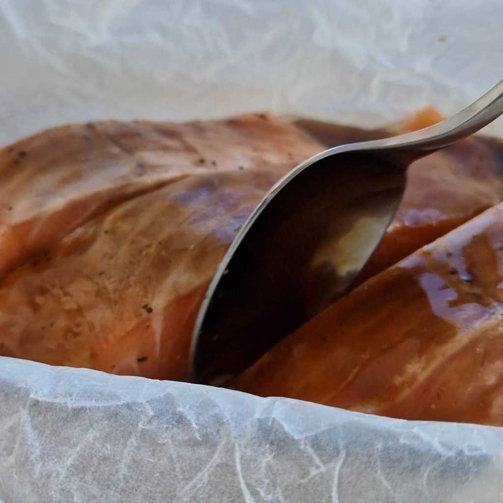 salmon with pomegranate molasses