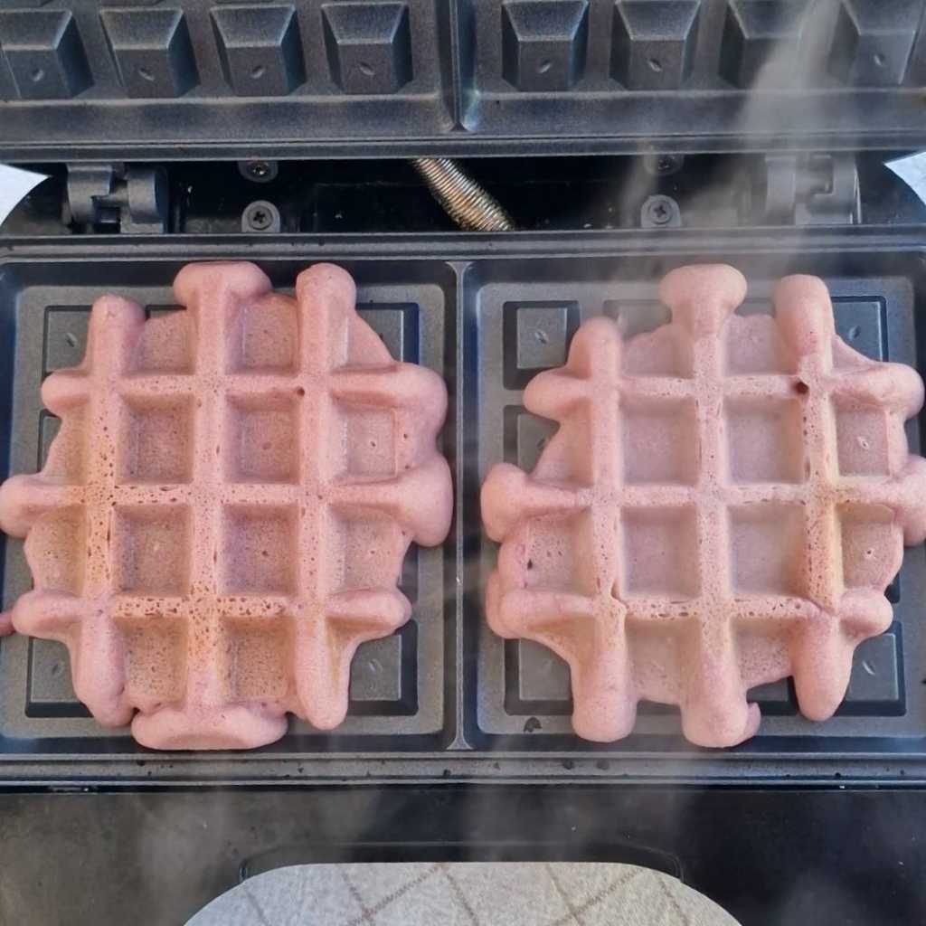 pink raspberry waffle