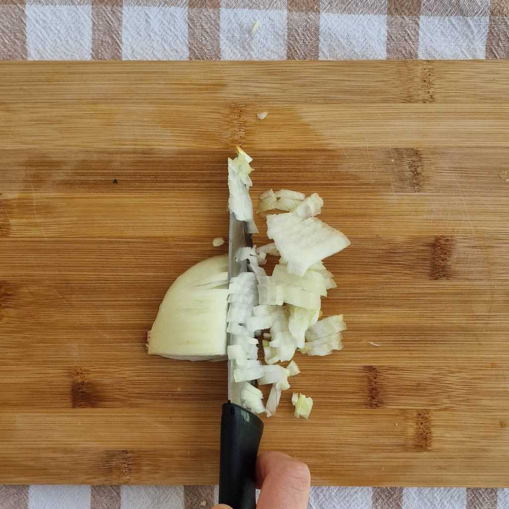 chop yellow onion