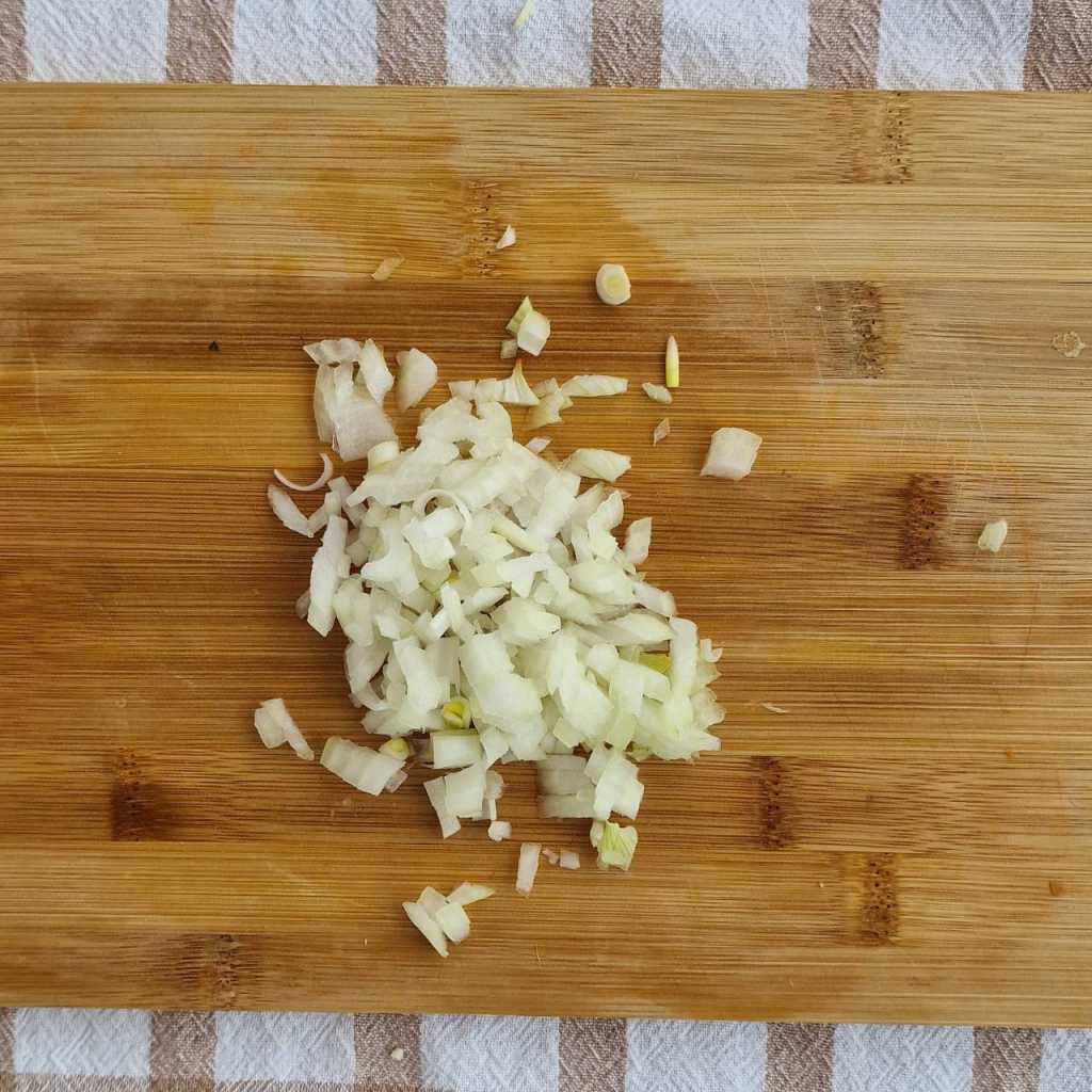 chop yellow onion