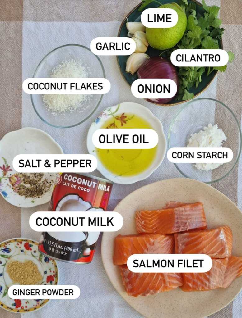 Creamy Coconut-Lime Salmon ingredients