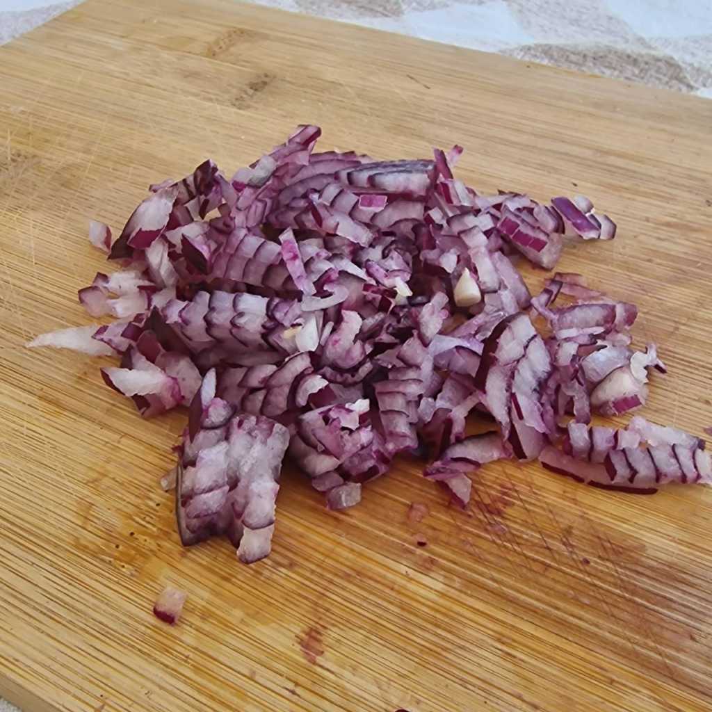 chopped red onion