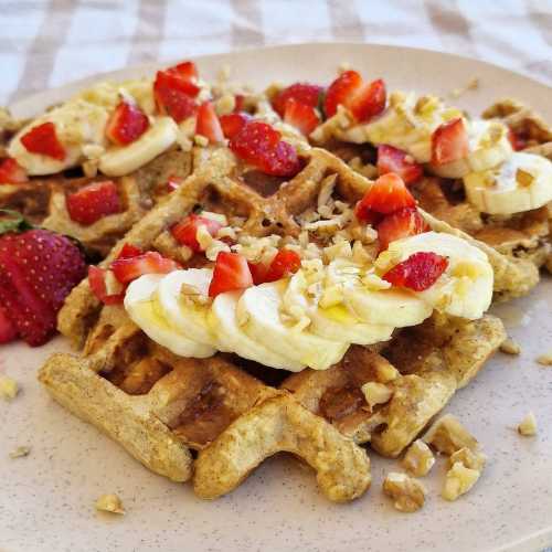 Healthy Banana Oat waffles recipe