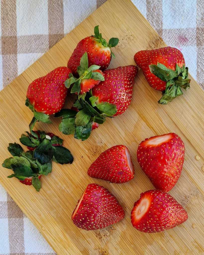 cut strawberry