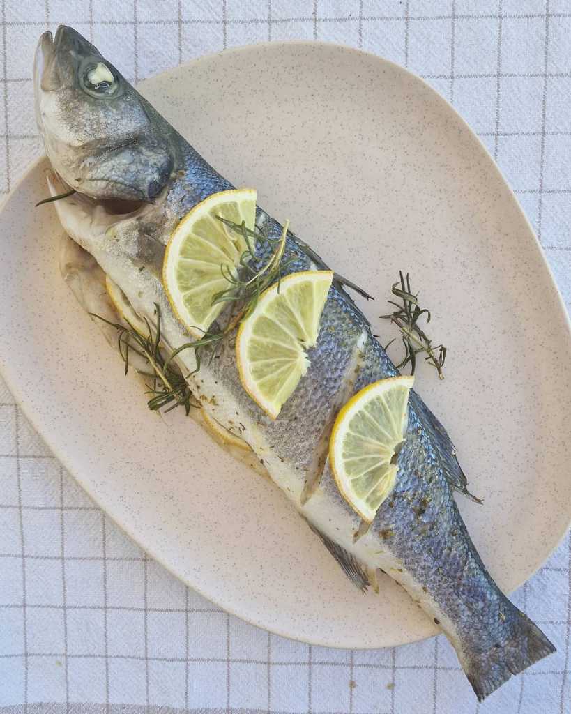 whole baked sea bass recipe