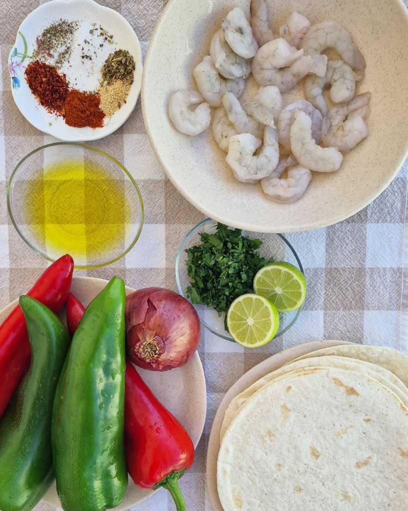 Sheet Pan Shrimp Fajitas recipe ingredients