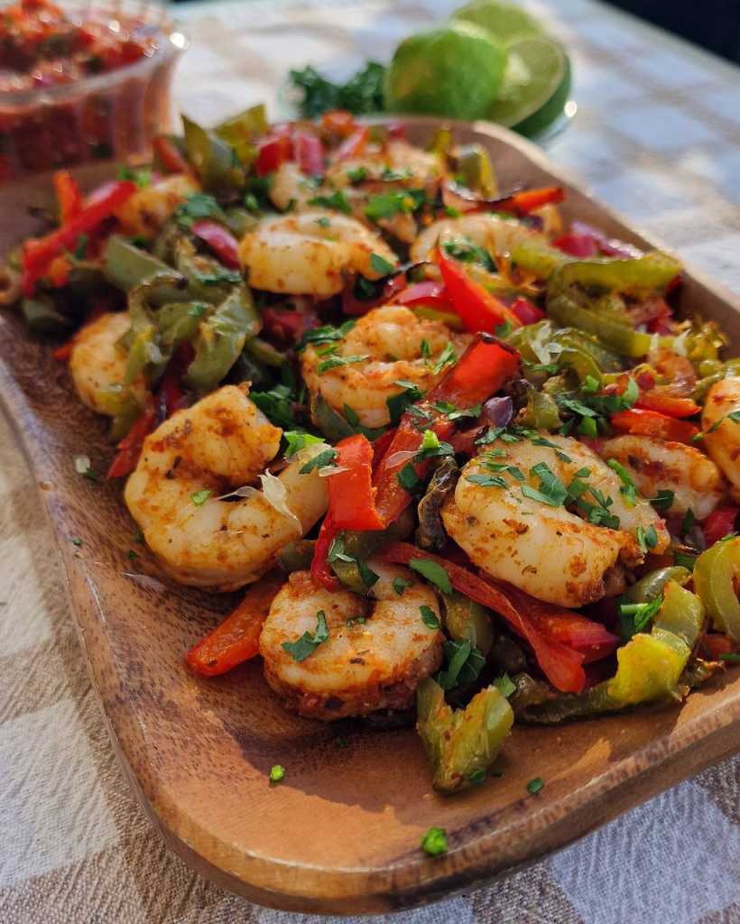 Sheet Pan Shrimp Fajitas recipe 