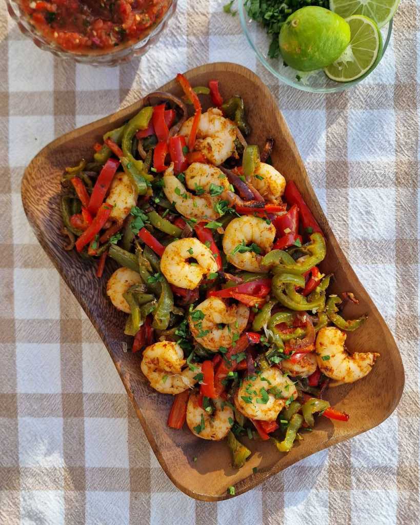 Sheet Pan Shrimp Fajitas recipe 