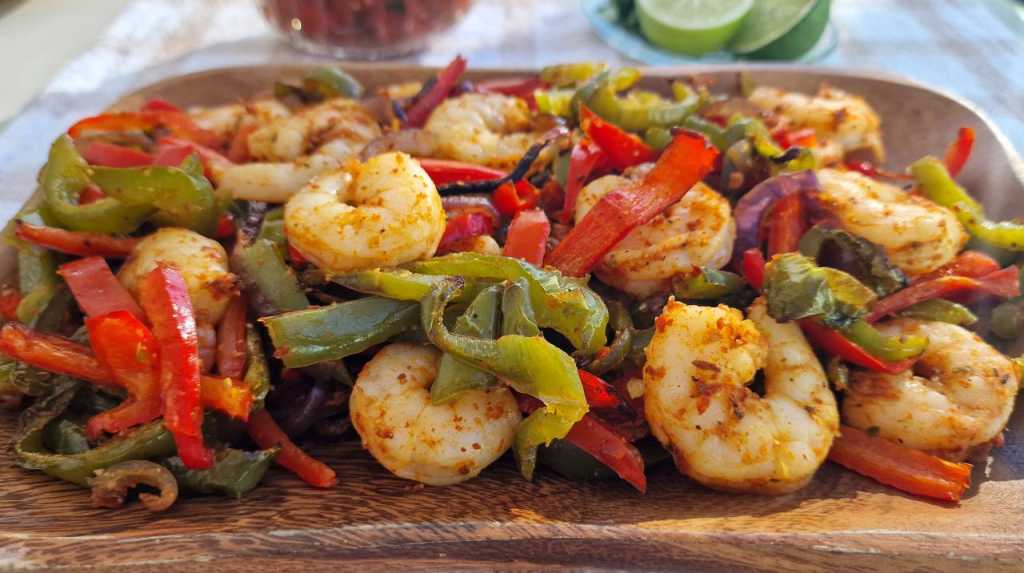 Sheet Pan Shrimp Fajitas recipe 