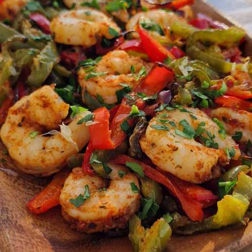 Sheet Pan Shrimp Fajitas recipe