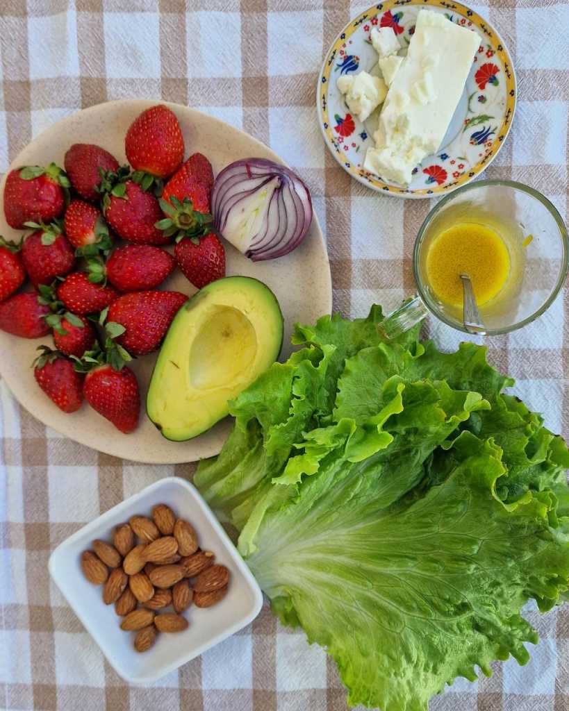 Strawberry and Avocado Salad recipe ingredients