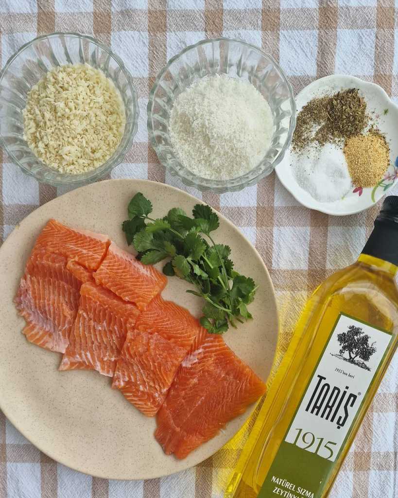 Baked Coconut Crusted Salmon recipe ingredients