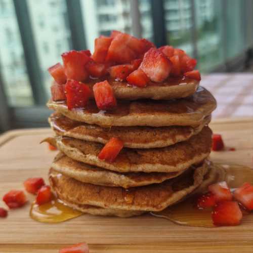 Healthy Vegan Banana Pancakes recipe