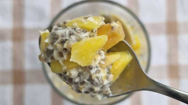 Mango Overnight Oats with coconut recipe ingredients