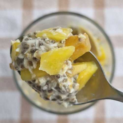 Mango Overnight Oats with coconut recipe