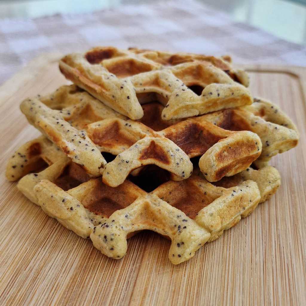 Healthy Lemon Poppy Seed Waffles recipe