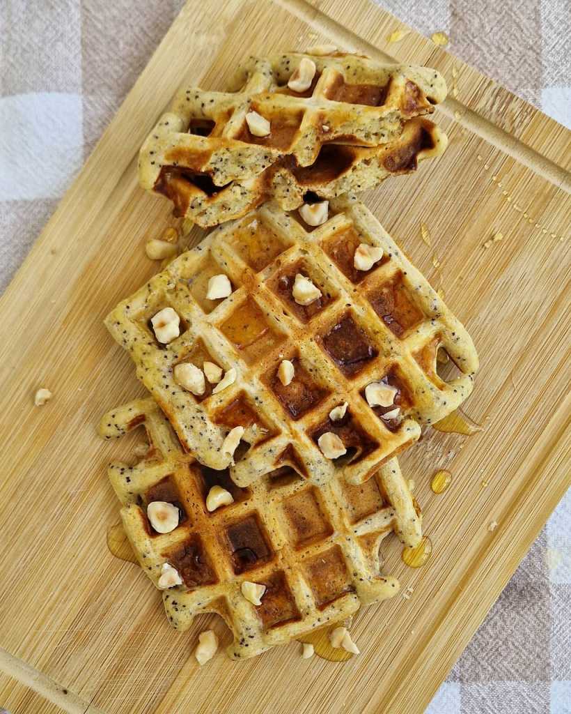 Healthy Lemon Poppy Seed Waffles recipe