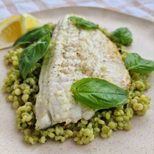 Lemon Garlic Baked Sea Bass recipe