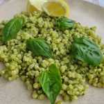 Ptitim Israeli pearl couscous with Homemade Pesto recipe