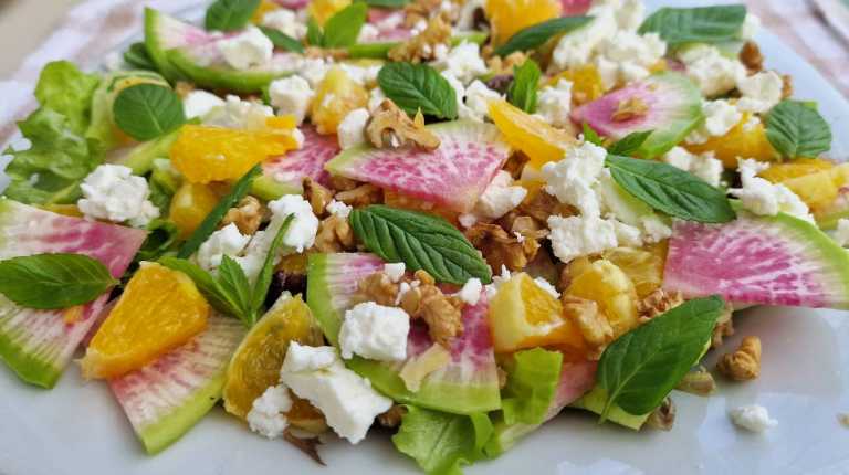 watermelon radish salad recipe