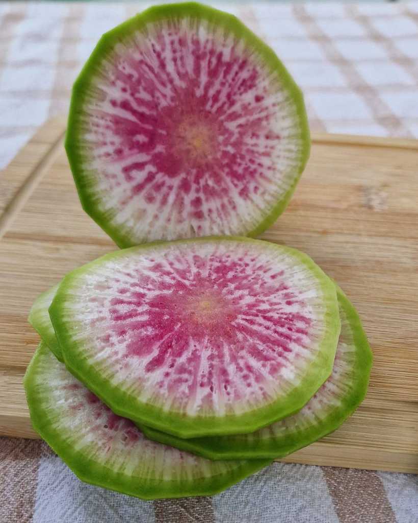 how to cut watermelon radish