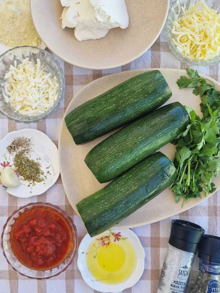 Baked Zucchini Ricotta roll-ups recipe ingredients