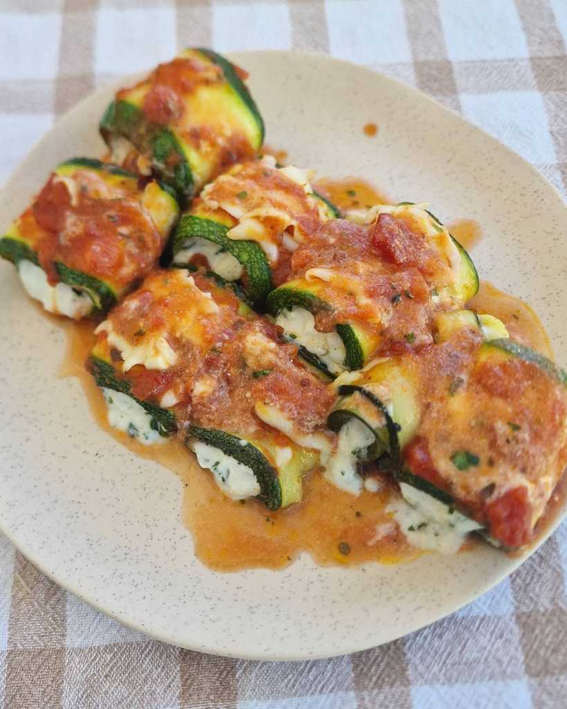 Baked Zucchini Ricotta roll-ups recipe 