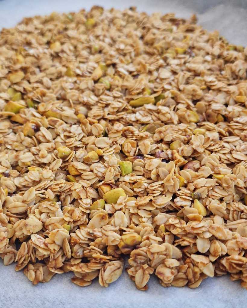 Homemade healthy Pistachio Granola recipe