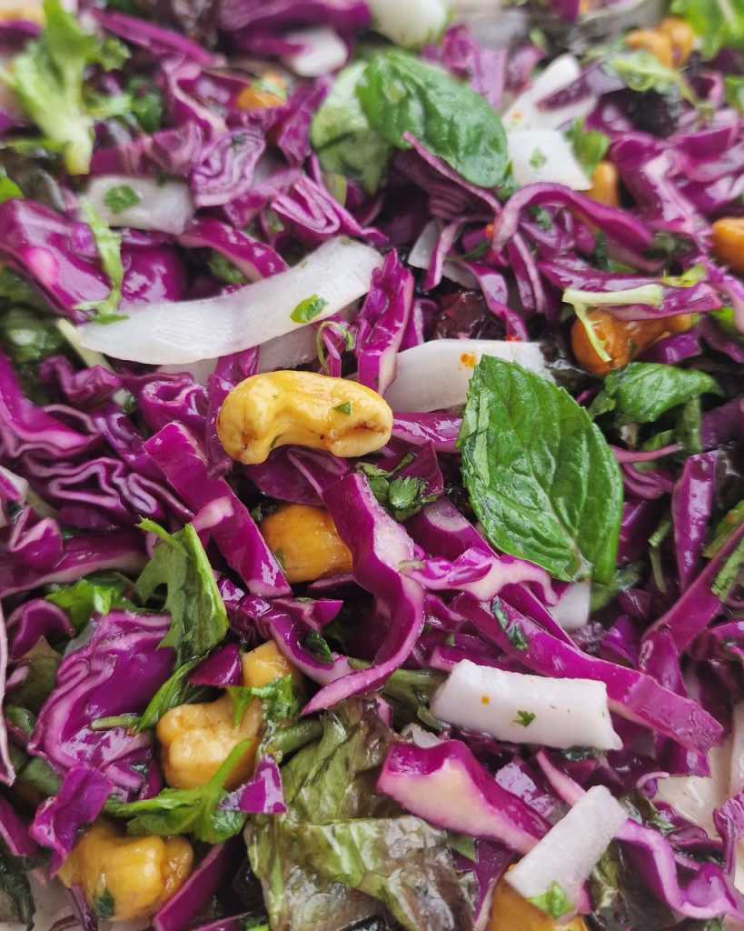 Cashew Coconut Slaw with Coconut Lime Vinaigrette recipe