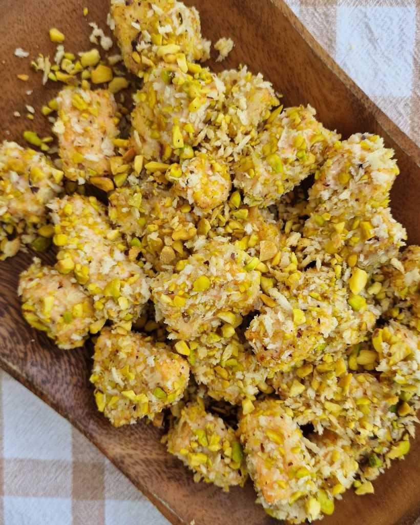 Pistachio-crusted Salmon Bites recipe