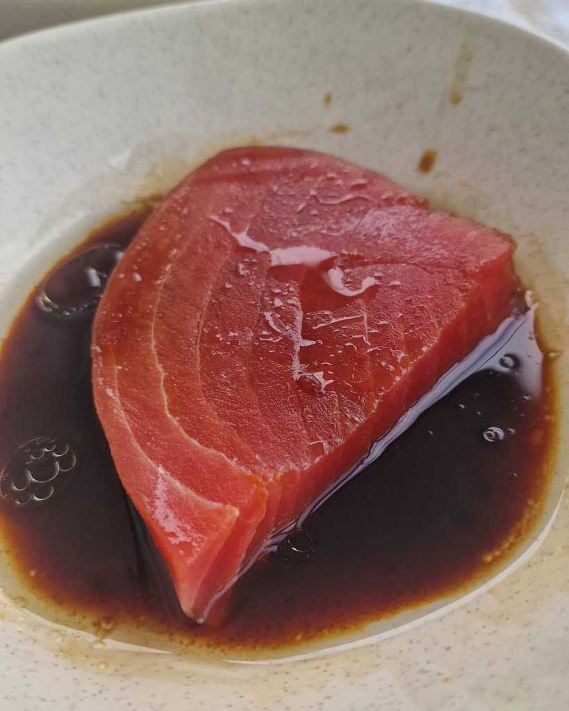 marinated in soya sauce tuna steak recipe