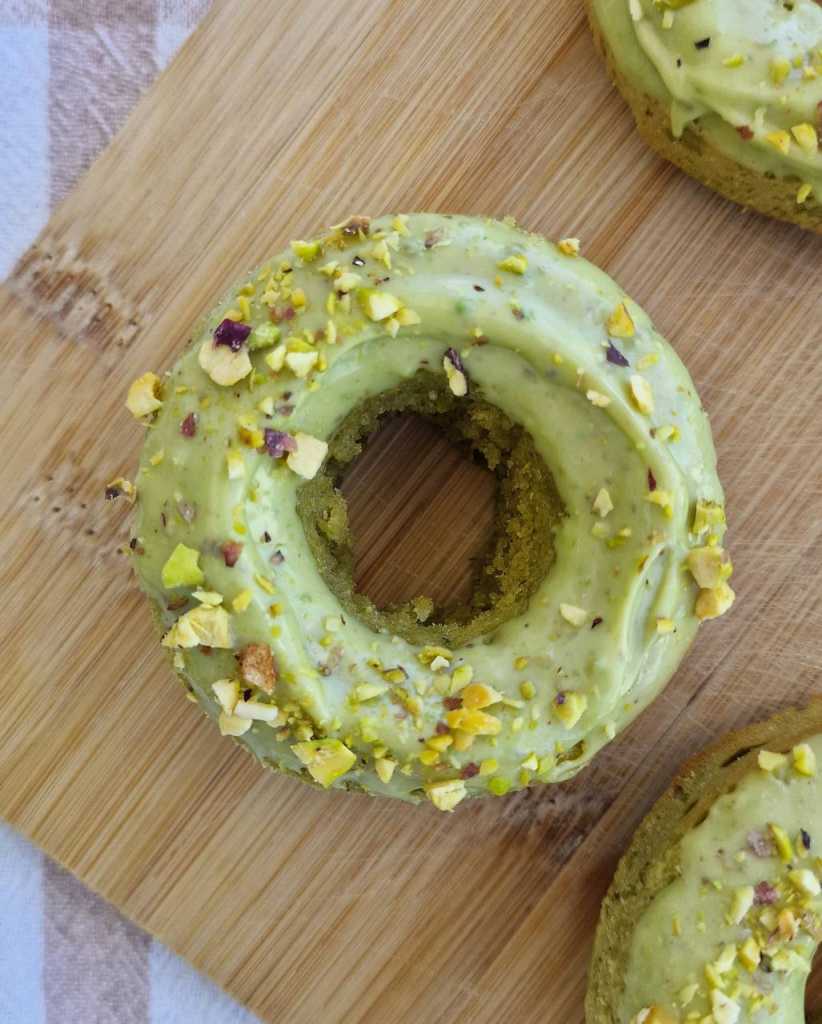 donuts with chopped pistachios