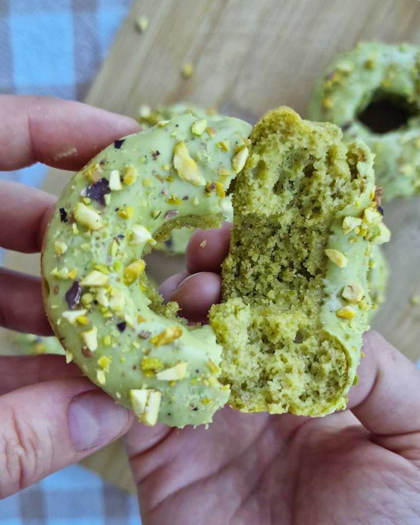 donuts with chopped pistachios