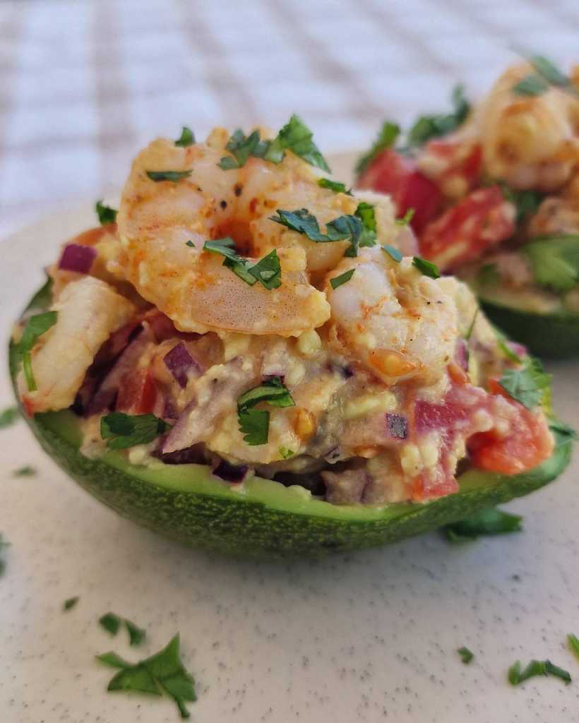 shrimp stuffed avocado boats 