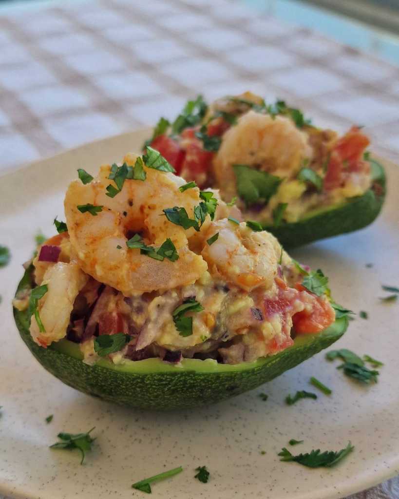 shrimp stuffed avocado boats 