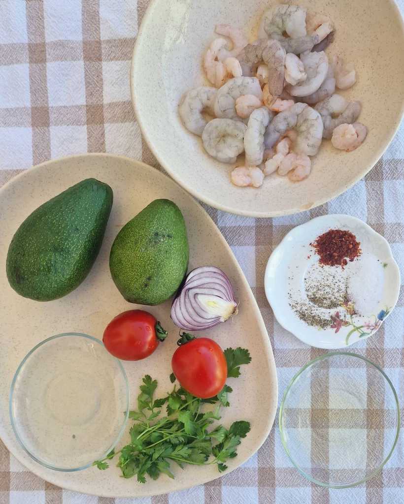 ingredients for Shrimp Avocado Boats