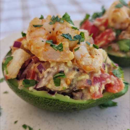 shrimp stuffed avocado boats recipe