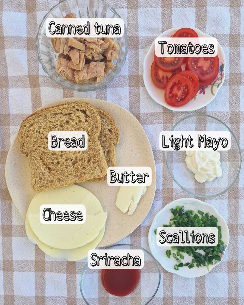 Tuna Melt ingredients