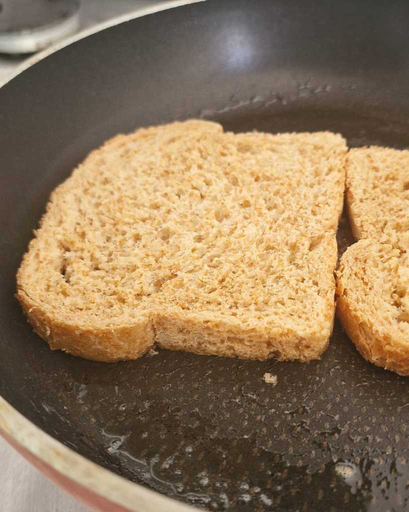 toasting the bread