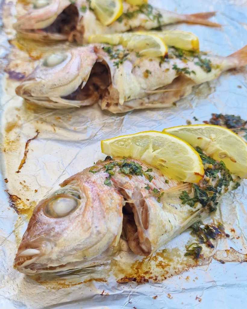 baked red mullet