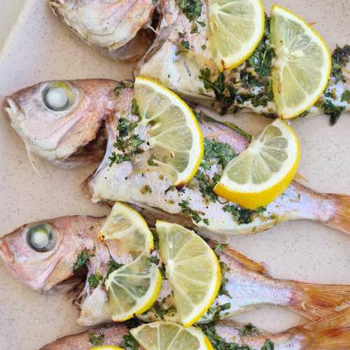 whole-baked red mullet recipe