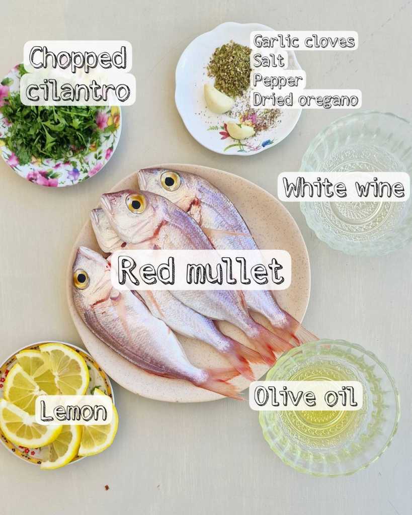 whole-baked red mullet ingredients