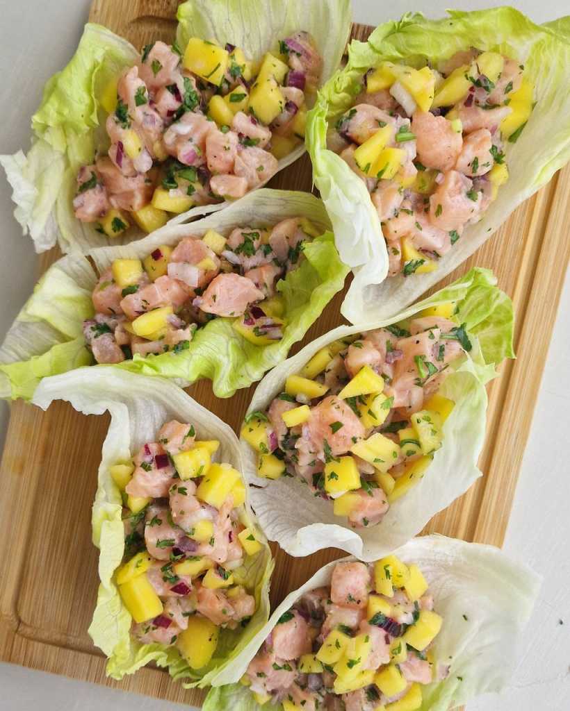 Salmon Mango Ceviche Boats