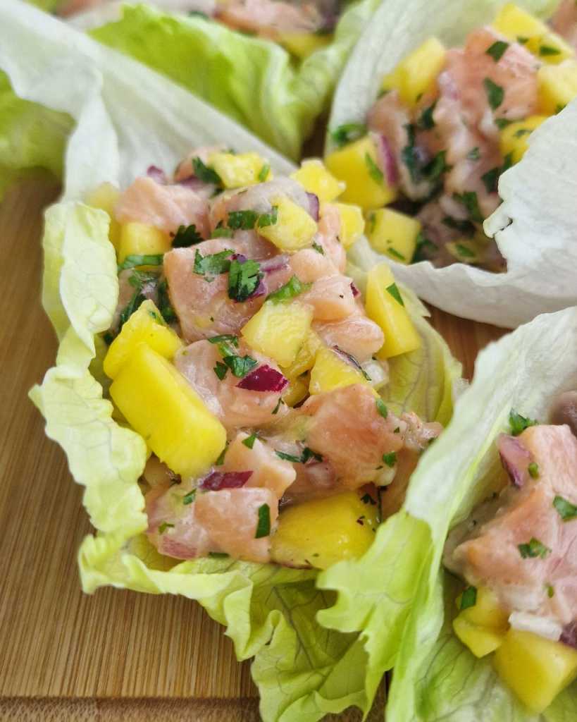 Salmon Mango Ceviche Boats recipe