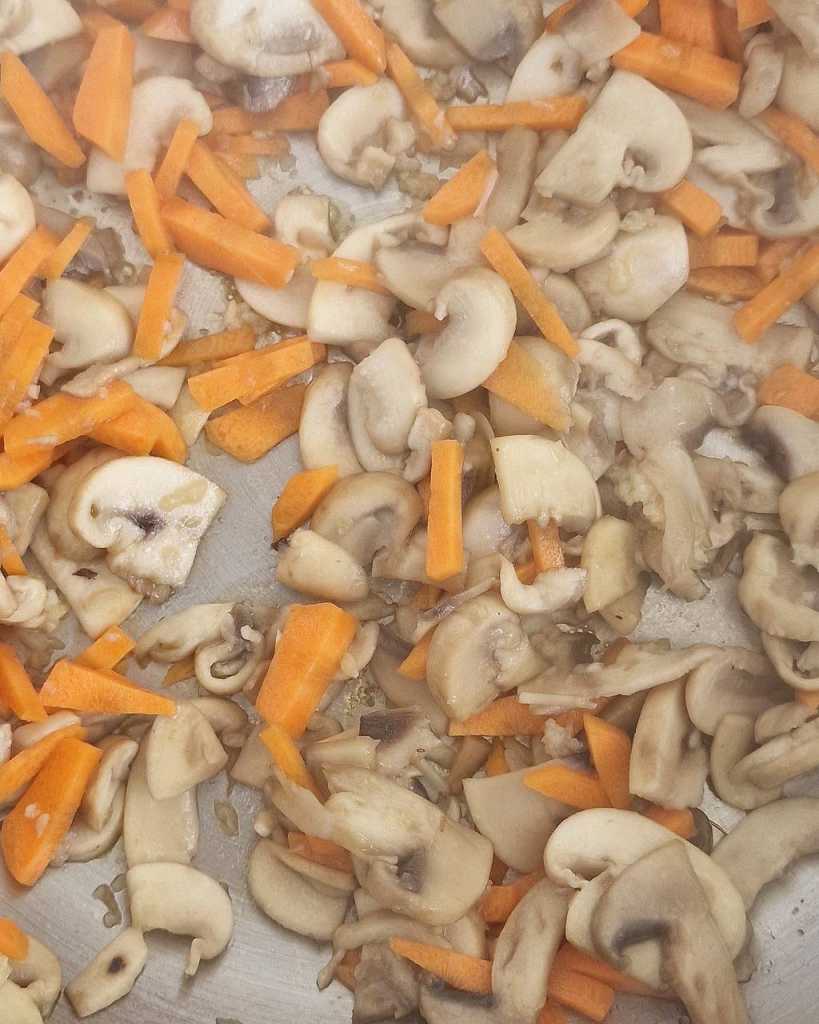 carrot and mushrooms