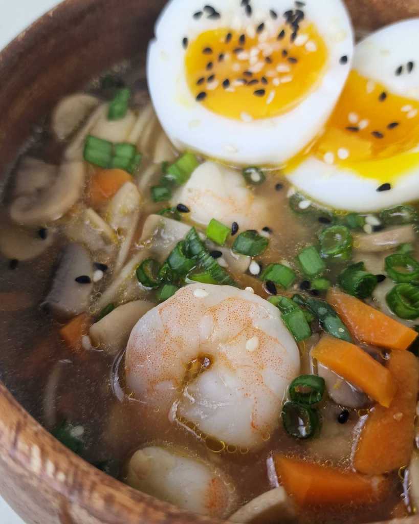 Shrimp Ramen Soup with egg