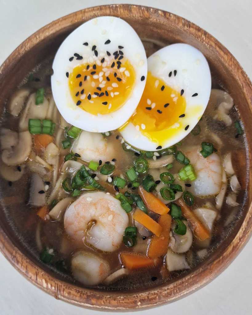 Shrimp Ramen Soup with egg