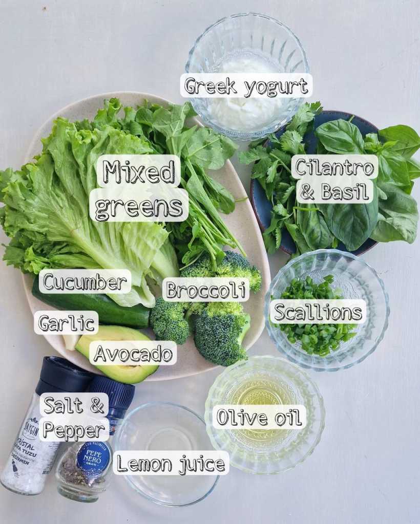 Green Goddess Salad ingredients